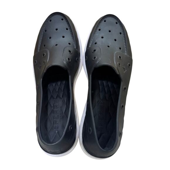 Sperry Top-Sider Black Water Shoes Men’s Size 12 Slip-On Loafers Pre-Owned - Picture 2 of 8